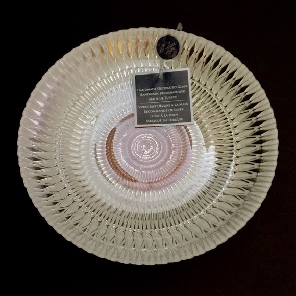 NEW. AZURRA GLASS BOWL WITH 100% GENUINE SILVER - Picture 7 of 14